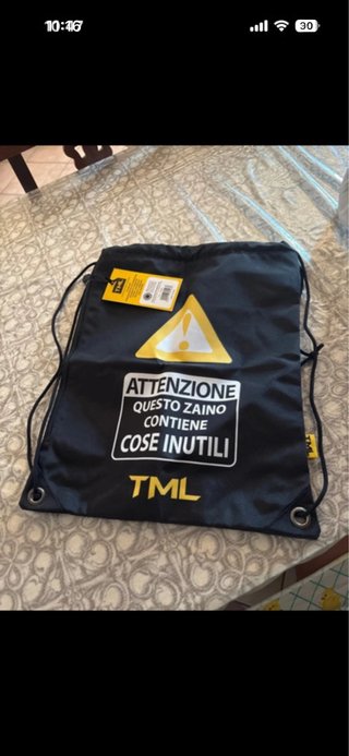 Zaino TML nero con stampa divertente