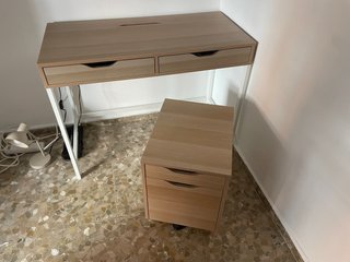 Escritorio Ikea Alex madera y metal Cajonera inclu