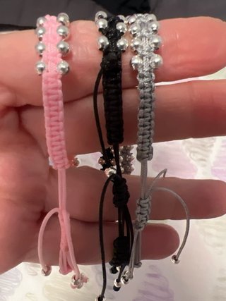 Pulseras Macramé con Abalorios