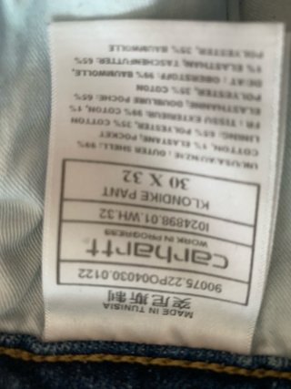 Pantalón Vaquero Carhartt Talla 32