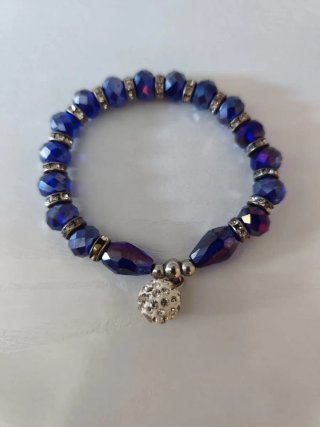 Pulsera Cristal Veneciano Azul/Morado