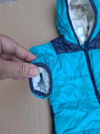Buzo nieve acolchado 18m 77-83cm de color azul