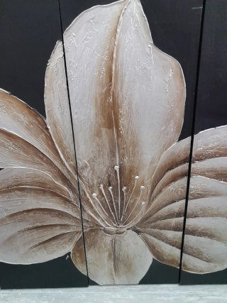 Lienzo grande flor dorada