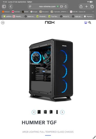 Caja PC NOX Hummer TGF ATX Cristal Templado