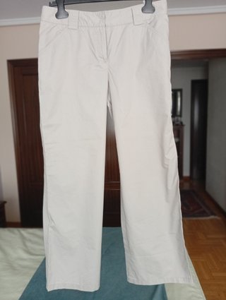 (PERFECTO) Pantalón chino gabardina beige