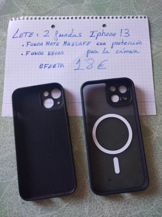Lote 2 fundas iPhone 13 Magsafe y Negra