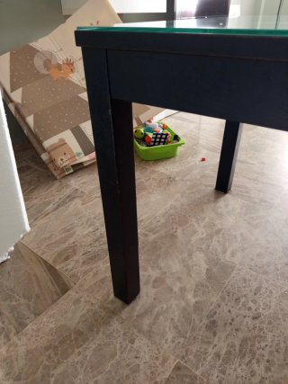 Mesa extensible ikea salón cristal y madera 140/19
