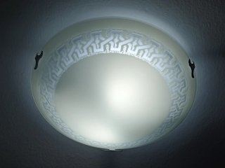 Plafón de techo cristal grabado