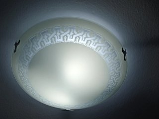 Plafón de techo cristal grabado