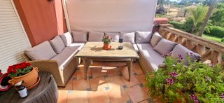 Conjunto Muebles Terraza Ratán y Madera