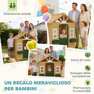 Casetta da Giardino per Bambini in Legno di Abete