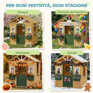Casetta da Giardino per Bambini in Legno di Abete