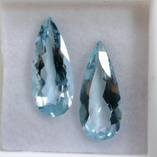 2 Piezas Aguamarina Natural 4.41 ct Talla Pera