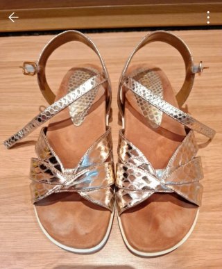 Sandalias Unisa Talla 40 Doradas/Plateadas