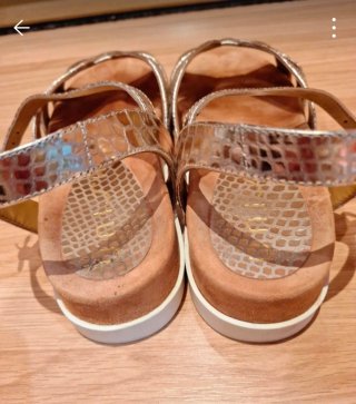Sandalias Unisa Talla 40 Doradas/Plateadas