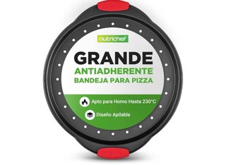 NutriChef Bandeja Pizza Antiadherente Grande