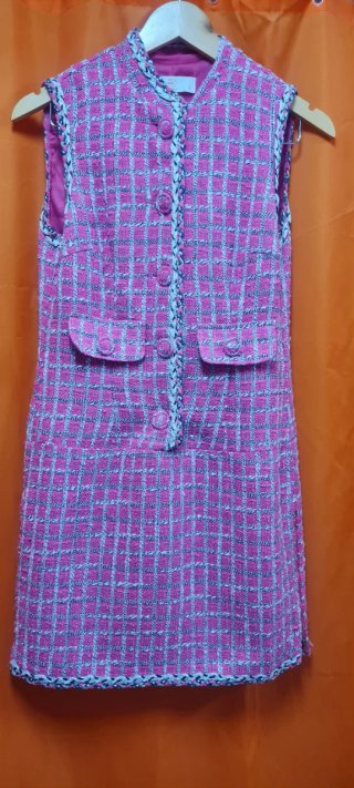 Vestido estilo Chanel rosa