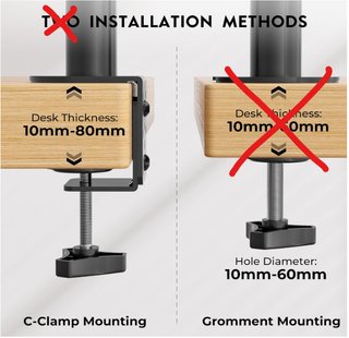 Soporte Doble Monitor Vertical BONTEC Negro