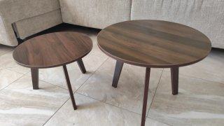 Tavoli da salotto rotondi in legno (2)