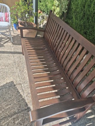 Banco de madera Teka para exterior