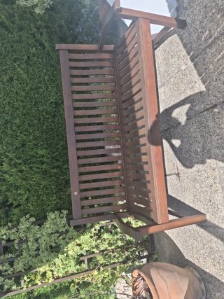 Banco de madera Teka para exterior