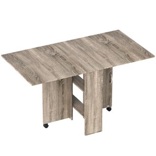 Mesa Abatible con 2 Estantes Inferiores