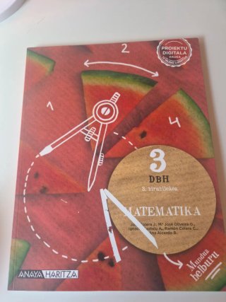Libro de Matemáticas 3 DBH ESO en Euskera