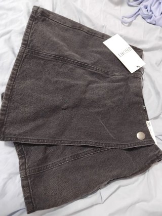 Falda pantalón vaquera negra SKORT Talla M/38