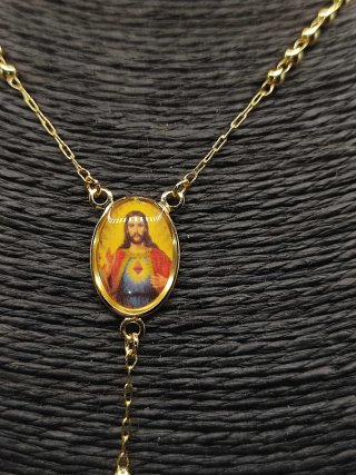 Collar Rosario Xuping Acero Dorado