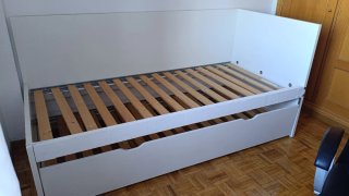 Cama nido blanca con cajón