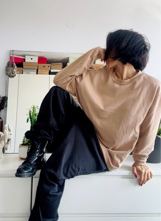 Sudadera básica de cuello redondo de Bershka