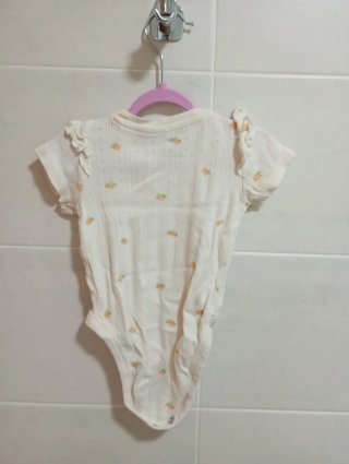 Conjunto Body bebé H&M estampado naranja