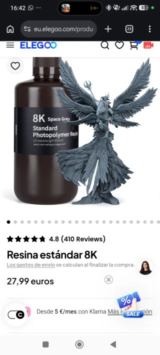 Resina Elegoo 8K Space Grey