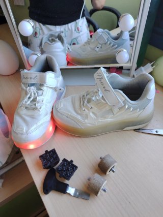 Zapatillas con ruedas y luces LED