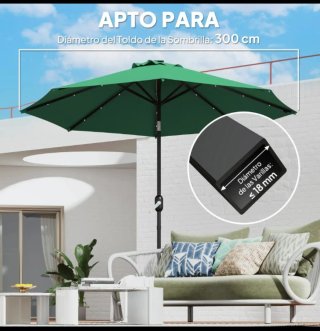 Repuesto sombrilla verde