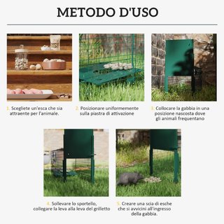 Trampa jaula para animales pequeños con