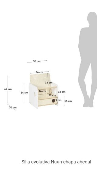 Silla evolutiva Nuun chapa abedul