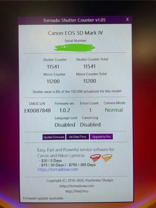 Canon EOS 5D Mark IV - 11.541 disparos