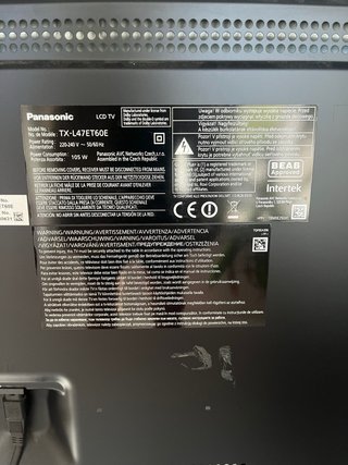 TV Panasonic Negra
