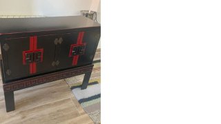Mueble Chino Negro y Rojo