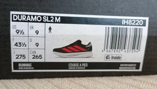 Adidas Duramo SL2 M Negras/Rojas Talla 43 1/3
