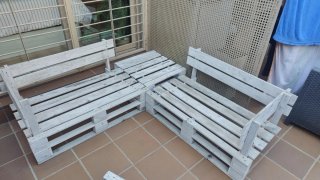 Bancos de terraza y jardín de madera