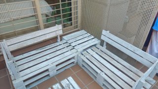 Bancos de terraza y jardín de madera