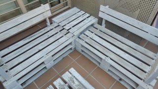 Bancos de terraza y jardín de madera