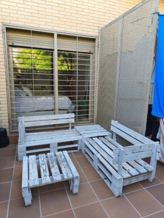 Bancos de terraza y jardín de madera