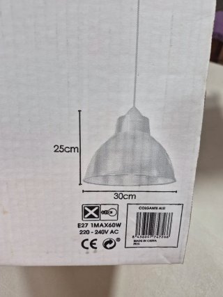 Lámpara Techo Aluminio E27