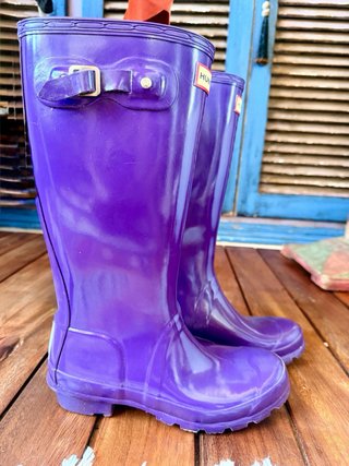 Botas de agua Hunter moradas