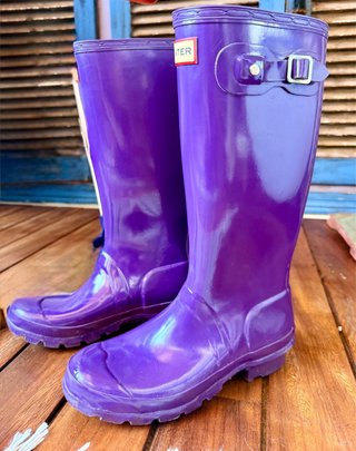 Botas de agua Hunter moradas