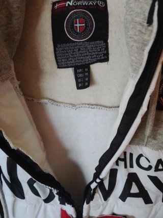 Cazadora Sudadera Geographical Norway Gris/Blanco