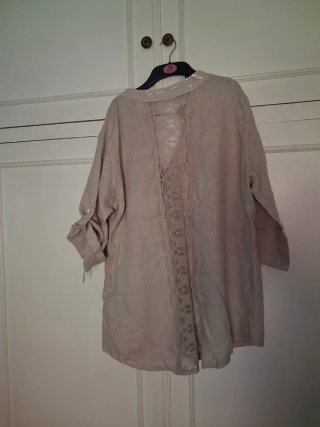 Camisa Lino Beige